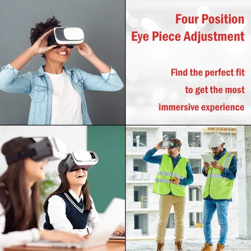 Miniatura 4 de Visor de realidad virtual para juegos móviles, películas y realidad aumentada para Android y iPhones de 3.5 a 6 pulgadas Correas y lentes
