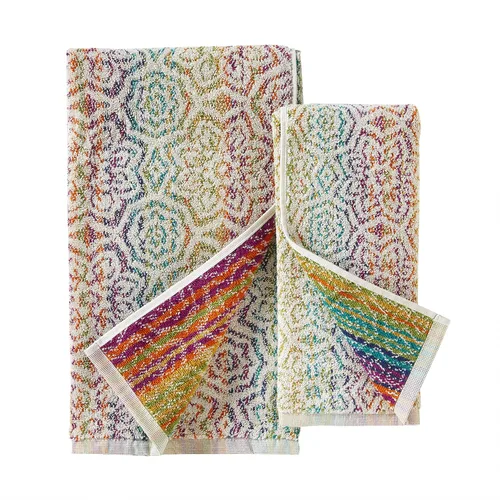 Miniatura 3 de SKL Home Rhapsody - Juego de 2 toallas de baño, 2 toallas de mano, multicolor