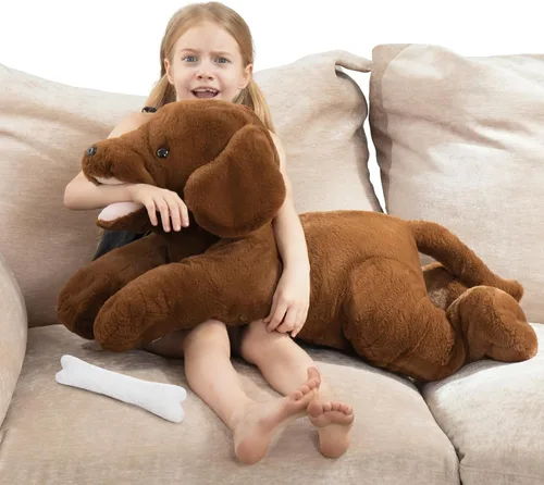 Miniatura 12 de MorisMos Animales de Peluche de Perro Gigante, Perro de Peluche Grande de 31 pulgadas, Almohada Suave de Cachorro Grande de Peluche, Regalos
