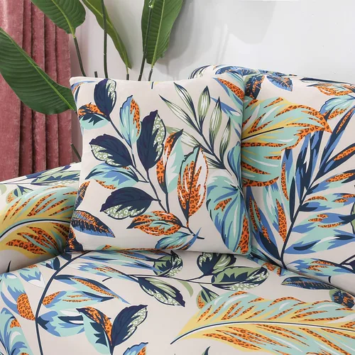 Miniatura 4 de HOOBUY Funda de sofá estampada, Funda elástica para sillón, Jugo de funda de sofá con patrones para sillón acojinado de 3 plazas, YLYZ
