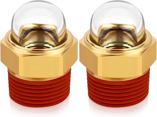 Miniatura 8 de Boltigen Cristal de visión de repuesto para compresor de aire, visor de aceite de 1 pulgada con cúpula transparente, enchufe de visión de nivel