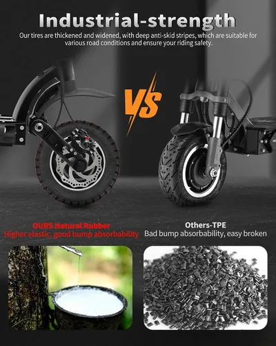 Miniatura 5 de 100/65-6.5 Neumático sin cámara para todo terreno para VSETT 11+/Zero 11X/Dualtron para accesorios de scooter eléctrico de 11 pulgadas, neumáticos 2