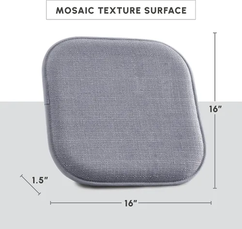 Miniatura 3 de Elegant Comfort Fundas de cojín para silla con lazos y parte trasera de goma antideslizante, espuma viscoelástica gruesa, almohadilla de cojín