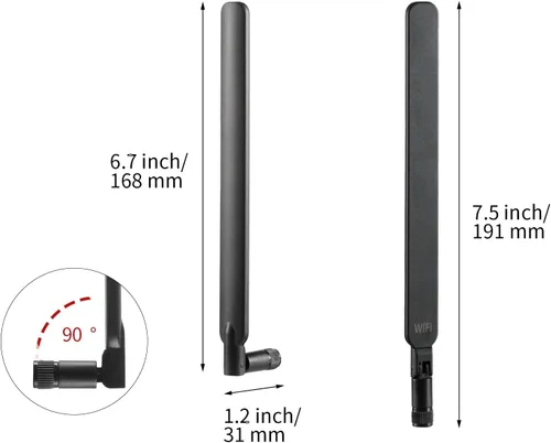 Miniatura 2 de Antena de repuesto Mimo de banda dual WiFi de 2.4 GHz 5 GHz 5.8 GHz para Furrion Vision S/AMTIFO/DoHonest/AUTO-VOX cámara de seguridad Reolink