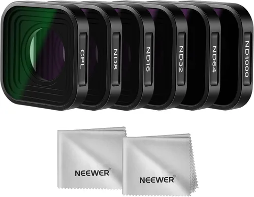 Miniatura 12 de NEEWER Paquete de 4 filtros ND, juego de filtros de lente de densidad neutra multicapa (ND4/8/16/32) con marco de aluminio y vidrio óptico