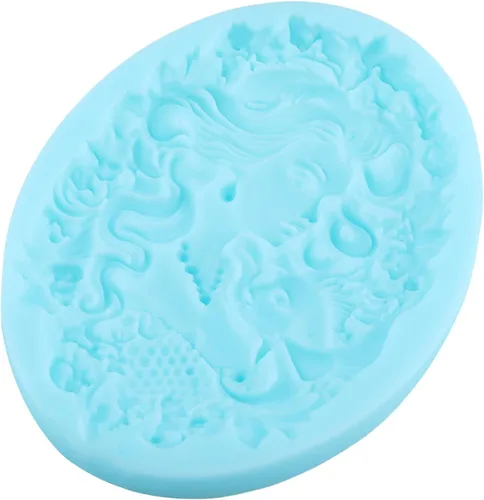 Miniatura 6 de Moldes de silicona para fondant de avatar de sirena, para decoración de pasteles, decoración de cupcakes, pasta de caramelo de chocolate, pasta
