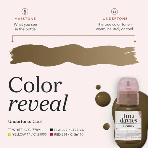 Miniatura 4 de Tina Davies Professional X Perma Blend Pigmento para Cejas - Maquillaje Permanente para Cejas - Los Colores Curan Fieles al Tono - Alta Retención