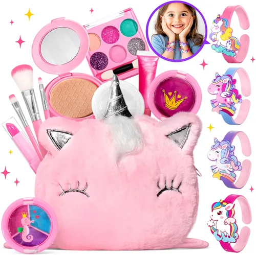 Miniatura 10 de ULOVEME Kit de Maquillaje Real para Niñas Pequeñas - Maquillaje Real, No Tóxico, Lavable - Regalo de Juguetes Unicornio para Niñas de 3 4 5 6 7 8 9