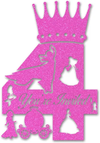 Miniatura 11 de brayqu Invitaciones de Fiesta de Cumpleaños de Ratón Niña, Invitaciones de Cumpleaños de Ratón de Purpurina Rosa para Niñas de 2 Años, Invitaciones