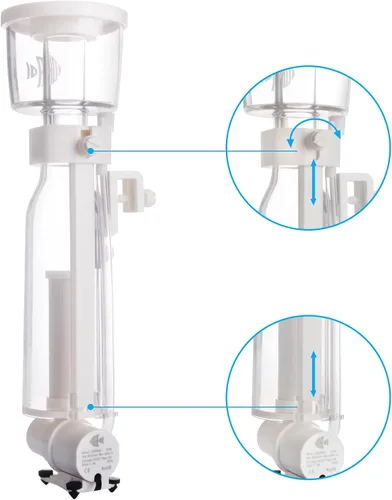Miniatura 5 de IOAOI Skimmer de nano proteína para acuarios de agua salada, bomba de molinete DC para tanque de peces de 20 galones, colgar en, interno