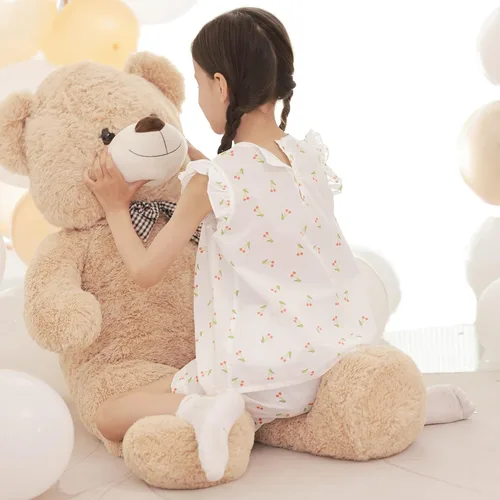 Miniatura 4 de Poutmac Oso de Peluche Gigante de 47 Pulgadas Animal de Peluche Marrón Gran Oso de Peluche Regalo de San Valentín para Novia Animales de Peluche