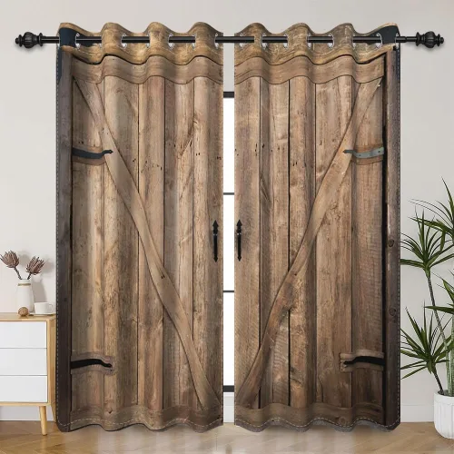 Cortinas rústicas de madera vintage, puerta de granero antigua, puerta de garaje americana, estilo granja nativo del país, arquitectura de arte