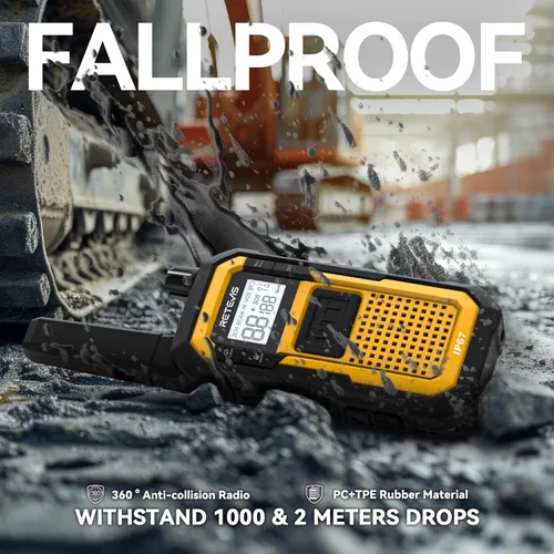 Miniatura 2 de Retevis RB48 - Walkie Talkies para Adultos, Radios de 2 Vías de Largo Alcance de Servicio Pesado con Cargador de Seis Vías, Resistente al Agua IP67