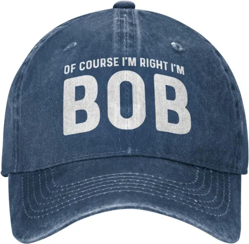 Miniatura 11 de of Course I'm Right I'm Bob - Gorra de béisbol para hombre, gorra vintage