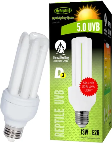 Miniatura 5 de MRREPTILE Luz de reptil UVB, 13 W 5.0 UVB para reptiles, luz de reptiles UVA UVB, lámpara UVB para reptiles tropicales, serpiente camaleón, lagarto
