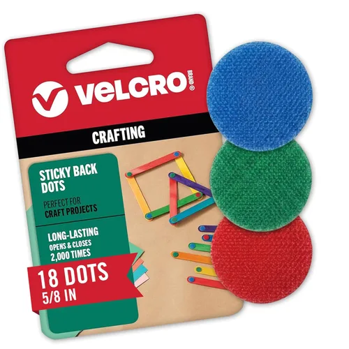 Miniatura 11 de VELCRO Brand Puntos con adhesivo Círculos redondos de velcro con parte trasera adhesiva 5/8 pulgadas, paquete de 80 Artes y manualidades