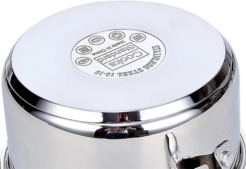 Miniatura 5 de Cooks Standard Cacerola de horno holandés con tapa de vidrio, olla clásica de acero inoxidable de 7 cuartos de galón, color plateado