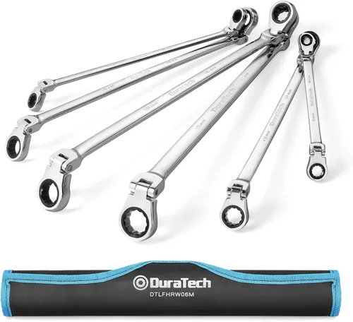 Miniatura 10 de DURATECH Llave de trinquete extralarga de cabeza flexible 8 * 9 mm, métrica, acero CR-V