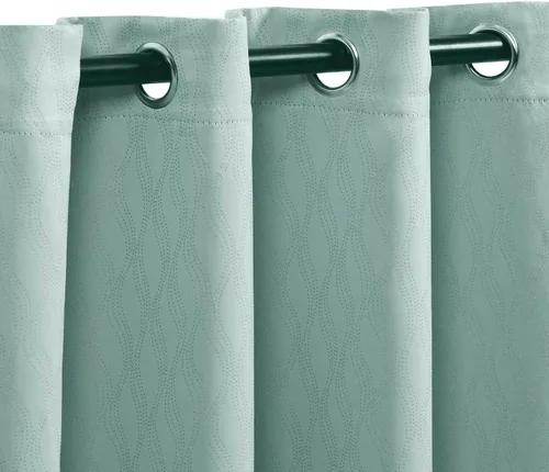 Miniatura 15 de BLUENILEMILLS Paneles de cortinas opacas para oscurecer la habitación con bolsillo para barra, cortinas perfectas para ventanas de cocina