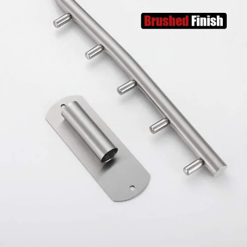 Miniatura 7 de JQK - Percha plegable para colgar en la pared, gancho de acero inoxidable con soporte para brazo oscilante, sistema colgante de ropa, organizador