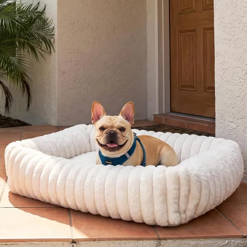 Miniatura 7 de Cama para perros pequeños y medianos, camas lavables autocalentables para perros y gatos para gatos de interior, cama mullida de piel de conejo