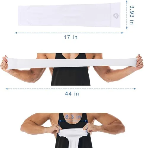 Miniatura 4 de Mangas para brazo, para hombres o mujeres. Para calentar o refrescar. Guantes de Compresión con factor de protección de los rayos ultravioleta UPF
