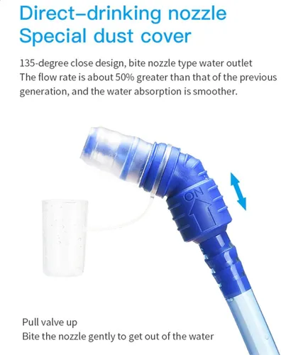 Miniatura 4 de AONIJIE Bolsa de agua plegable de hidratación a prueba de fugas, depósito de agua para senderismo, mochilero, correr, ciclismo (1.5L-PEVA)