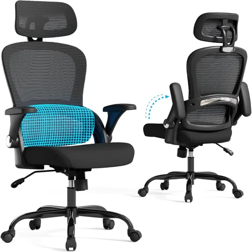 Miniatura 9 de TRALT Silla de oficina – Silla de oficina ergonómica con soporte para el respaldo, silla de computadora – Silla de escritorio de oficina en casa