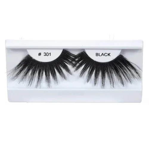 Miniatura 18 de 100 pares de pestañas postizas 100% cabello humano negro natural #747S Negro-747S