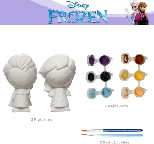 Miniatura 2 de Innovative Designs Disney Frozen DIY Paint Your Own Figurines Arts and Crafts Set for Girls - Elsa & Anna