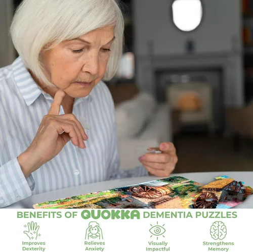 Miniatura 5 de QUOKKA Rompecabezas de demencia de 63 piezas para ancianos - Productos de actividades de piezas grandes para personas mayores - 3 juegos de Riverside