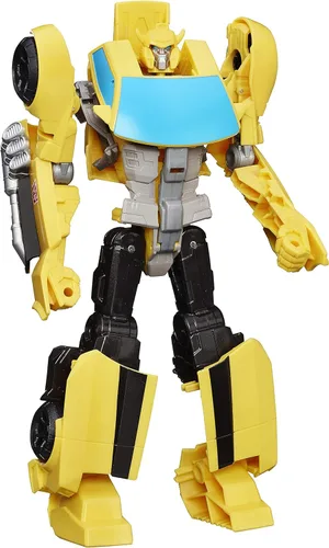 Transformers juguetes figura de acción heroica de Bumblebee - Figura atemporal de gran escala, se transforma en coche de juguete amarillo, 11"