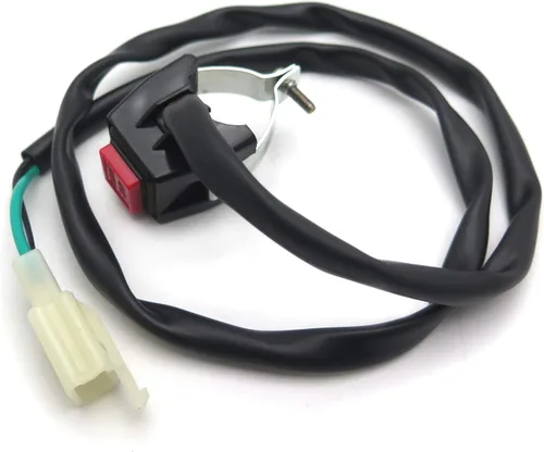 Miniatura 2 de SMT moto- universal Rojo 7/8" manubrio Engine Stop Buttom Kill Cortar Stop Switch botón utilizar en motocicletas ATVs Scooters Motos de nieve