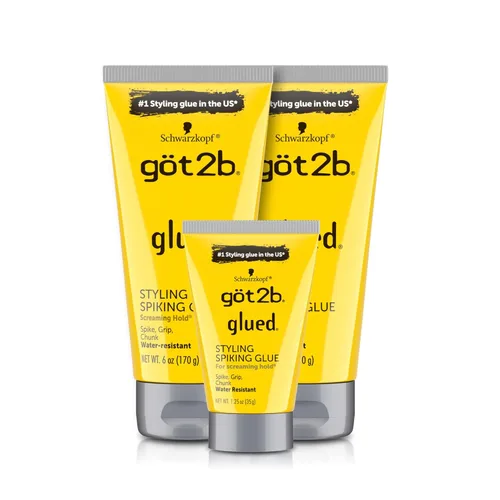 Got2B Gel Fijador para Peinado con Puntas 2 tubos de 6 oz + 1 tubo de viaje de 1.25 oz