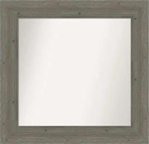 Miniatura 81 de Amanti Art Espejo de baño gris para sobre el fregadero, 27 x 27 pulgadas, espejo de tocador cuadrado gris, marco de madera rústica de campo medio