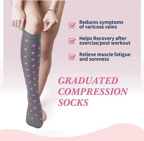 Miniatura 23 de Sooverki - Calcetines de compresión de cobre para circulación, para mujeres y hombres, 6 pares, para correr, atletismo, medicina, enfermería, viajes
