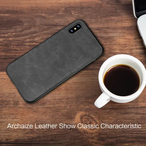 Miniatura 4 de Funda compatible con iPhone Xs Max, delgada, de piel sintética, vintage, a prueba de golpes, ligera, de alta calidad, suave, TPU, carcasa protectora