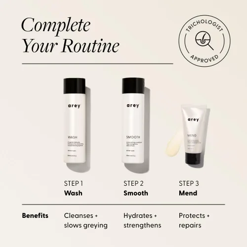 Miniatura 7 de Arey Mend - Acondicionador sin enjuague con protector térmico Desenreda, rehidrata, fortalece y protege el cabello hasta 450 °F Vegano, sin