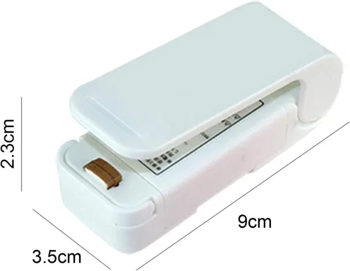 Miniatura 7 de Mini sellador térmico para bolsas de alimentos, sellador de bolsas efectivo, fácil de usar, mini sellador de bolsas ABS para el hogar, color rosa