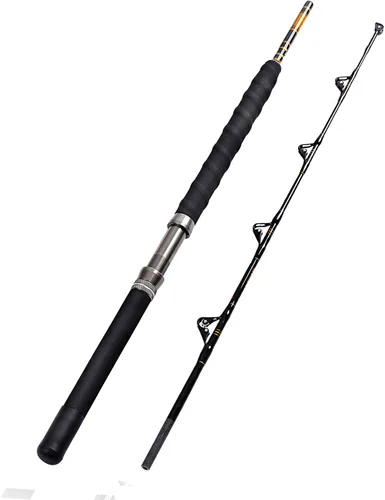Fiblink 1 pieza/2 piezas de agua salada en alta mar Pesado Trolling Rod Big Game Roller Rod convencional barco caña de pescar con guías de rodillos