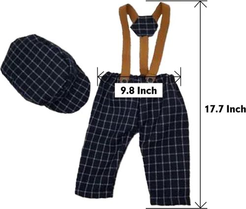 Miniatura 3 de Conjunto de mameluco de ganchillo para bebé recién nacido, para sesión de fotos, boinas de punto 3 Blue
