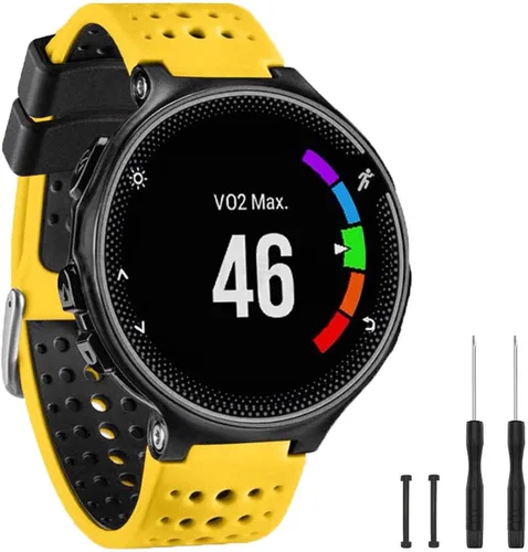 Miniatura 21 de GVangel - Correa compatible con reloj inteligente Garmin Forerunner 235, correa de silicona suave de repuesto para 220/230/235/620/630/735XT/235
