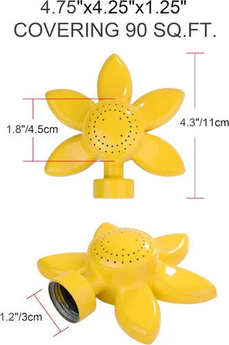 Miniatura 3 de Rociadores de jardín para áreas pequeñas, diseño de flores, rociador circular de metal, cabezal de riego de plantas con flujo de agua suave para 2