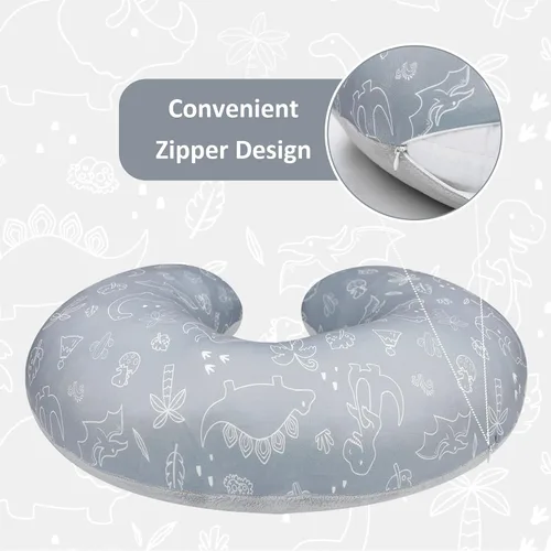 Miniatura 3 de DILIMI Funda de almohada de lactancia, fundas de lactancia suaves y elásticas para almohadas de lactancia, 1 paquete de funda reversible extraíble