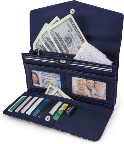Miniatura 2 de Nautica Money Manager RFID - Cartera para mujer, Listón de cinta, cartera Rfid