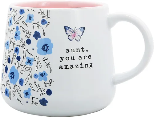 Pavilion Gift Company - Aunt, you are amazing - Taza de cerámica de 18 onzas, regalo del día de la madre, taza de café para tía, 1 unidad