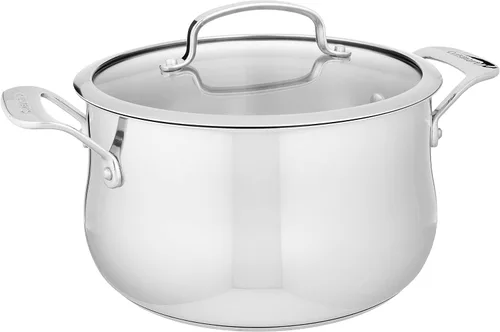 Miniatura 4 de Cuisinart Contour Acero inoxidable de 6 cuartos de galón Cacerola con cubierta de vidrio