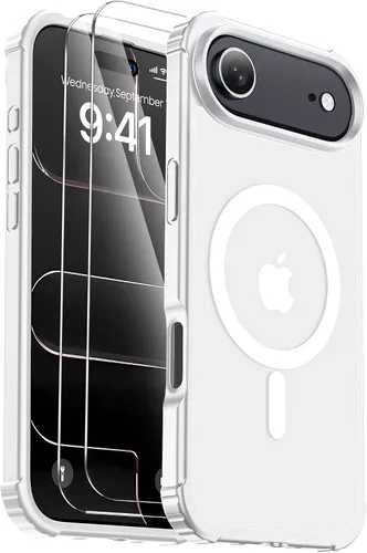 Miniatura 34 de Funda para iPhone Air [compatible con MagSafe] [2 protectores de pantalla] [prueba de caídas de grado militar] Funda magnética resistente