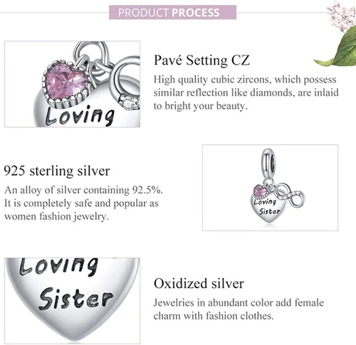 Miniatura 5 de BISAER Dijes de plata de ley 925 para pulseras de gato taza de café rosa cuentas de animales joyería de regalo para mujeres Plata esterlina