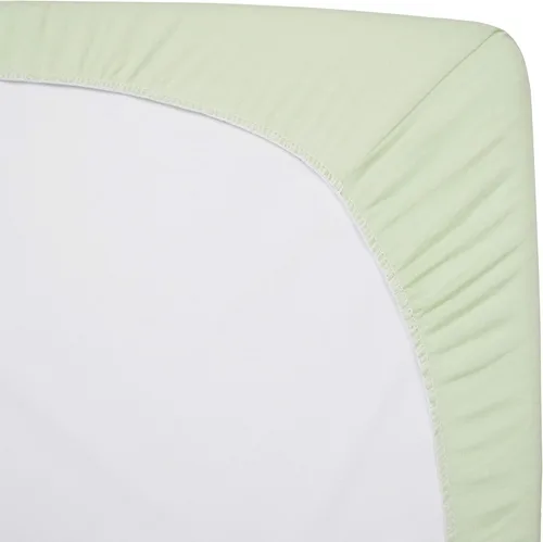 Miniatura 4 de TL Care Sábana bajera ajustable de punto de jersey de algodón transpirable 100% natural, apio, 15 x 33 pulgadas, suave y transpirable, para niños